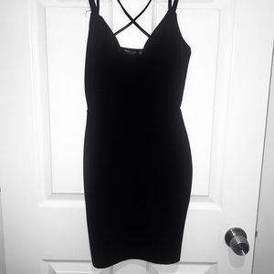 NastyGal collection V black minidress